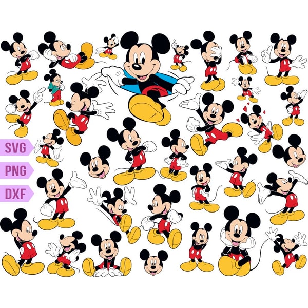 Mickey Spring Svg Mickey Mouse SVG Bundle, Head svg Birthday svg, Mickey Mouse - Inspire ...