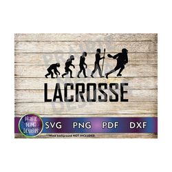 Evolution Lacrosse SVG PNG PDF dxf cut file digital file digital download 300 dpi lacrosse player from ape