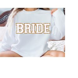 Bride Sweatshirt - Bachelorette Sweatshirt, Honeymoon Crewneck, Mrs Personalized Pullover BRIDE