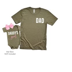 Gift for Dad from Daughter, Dad and Baby Matching Shirts Daddys Girl Dad Shirt Christmas Dad Gift