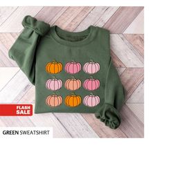 fall pumpkin sweatshirt for women, vintage thanksgiving sweater, fall crewneck pumpkin spice sweatshirt pumpkin shirt, f