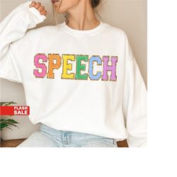 speech therapy shirt, speech therapy sweatshirt, slp shirt slpa speech pathology shirts, back to school gift for speech