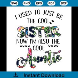 i used to just be the cool, now i am also the cool auntie svg