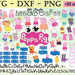 peppa pig svg, peppa pig bundle svg, png, dxf, pdf, jpg,...