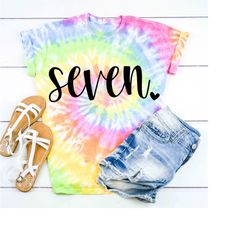 seven birthday shirt girl, 7th birthday tshirts, seven year old birthday girl shirt, 7 year old birthday gift
