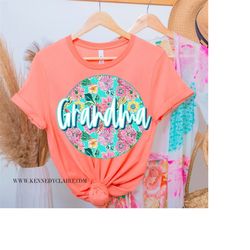 floral grandma tee, gift for grandma, mothers day grandma shirt, mothers day grandma gift gift