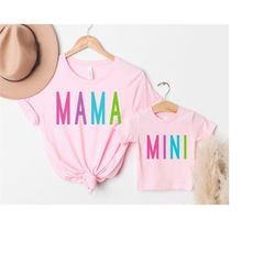 mommy and me outfits, mama mini matching mother daughter shirts, gift for mom from daughter