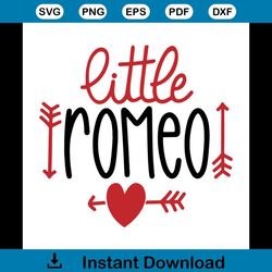little romeo arrow and heart svg