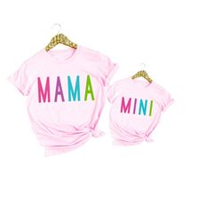 mommy and me outfits new mom gift from daughter, rainbow mama mini tshirt, matching shirts for mother daughter shirts