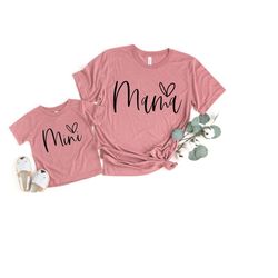 mommy and me outfits mother daughter gifts from daughter, matching mama and mini shirts, minimalist natural tees