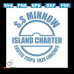 s.s minnow island charter exotic trips free lunches shirt svg, travel shirt svg, funny shirt svg, png, dxf, eps