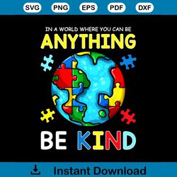 in a world where you can be anything be kind svg