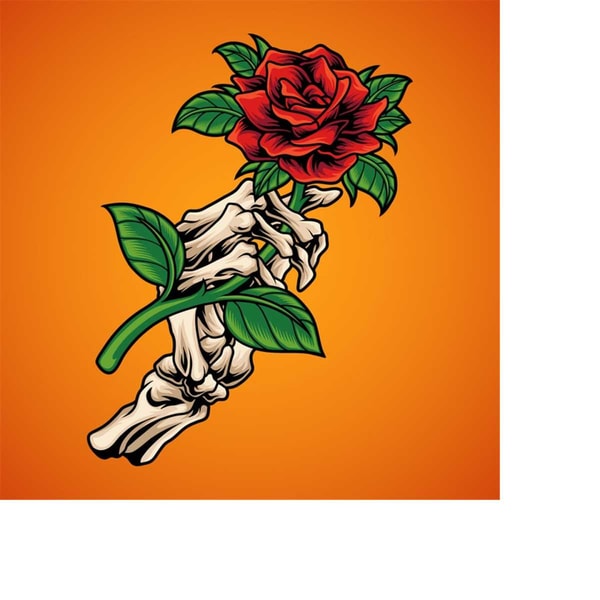 One Skeleton With Roses Skeleton Holding Rose