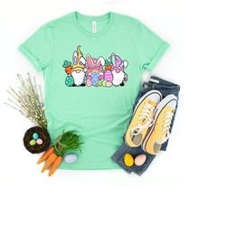 happy easter gnomies shirt, easter gnome tee, happy easter shirt, cute easter top, gift for easter day tee, peeps easter