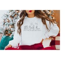 A Thrill Of Hope The Weary World Rejoices Sweatshirt Gift For Christians, Religious Christmas Gift, Nativity Hoodie,Jesu