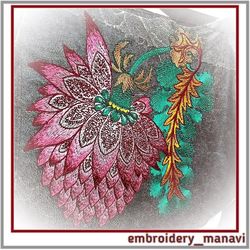 Machine embroidery design Unusual artichoke flower