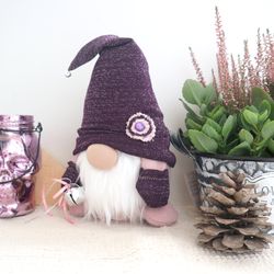 Liliac handmade gnome  decor