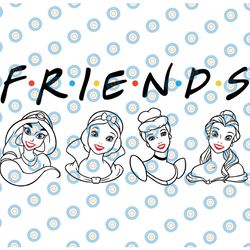 princess friends svg, disney princess friends, princess friends cut file, file silhouette, printable file, clipart