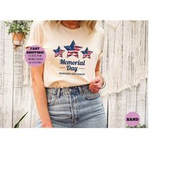 Memorial Day star Shirt, Red White Blue star Tee, Patriotic American Tee, Honor and Remember shirt, Patriotic Shirt, Ame