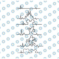 mickey mouse heartbeat svg, disney mickey mouse heartbeat cricut silhouette svg file instant download mickey mouse head
