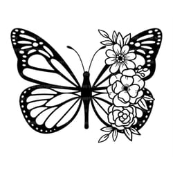 floral butterfly svg, flower butterfly svg, monarch butterfly. vector cut file cricut, silhouette, pdf png dxf, decal, s