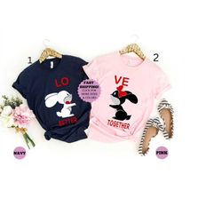 valentine's day mickey and minnie family shirts,lovely matching love couples shirts,mickey minnie love kissing valentine