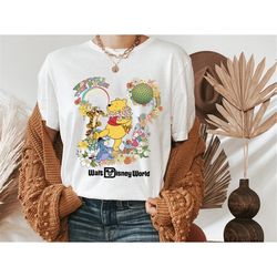 retro pooh and friends png. pooh flower digital download. mickey ears png. winnie the pooh digital.