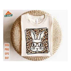 bunny leopard svg, easter bunny svg, bunny with glasses svg, bunny face svg, happy easter svg, bunny svg, cute bunny svg