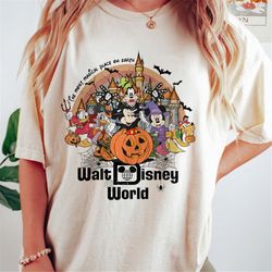 vintage walt disney world halloween shirt, mickey and friends halloween shirt, disneyworld halloween shirt, disney famil