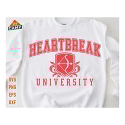heartbreak university svg, heart breaker svg, retro valentine svg, broken heart svg, cupid svg, valentines day svg, vale