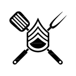 grill sergant svg, fork svg, spatula svg, bbq, grill dad, chef. vector cut file cricut, silhouette, pdf png dxf, decal,