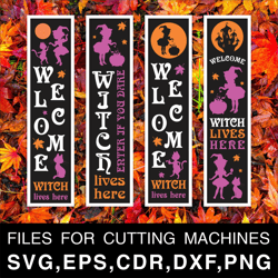 witch lives here | halloween porch signs | svg mini bundle