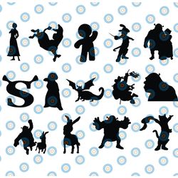 shrek silhouette svg shrek svg bundle shrek svg puss in boots cut file design vector icon svg jpg file cricut digital