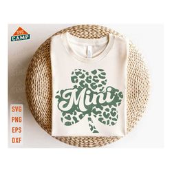 shamrock mini st patricks day svg, shamrock leopard svg, shamrock svg, st patricks day svg, kids st patricks day svg, st