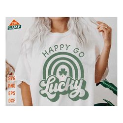 happy go lucky svg, lucky svg, shamrock svg, st patricks day svg, lucky shirt, st pattys day svg, lucky rainbow svg, st