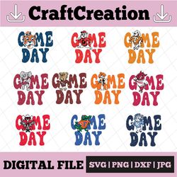 Game Day Bundle, Cute Football Svg, Scalloped Football Bundle, NCAA Sport Svg, NCAA Svg, Digital Download,