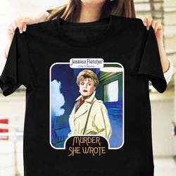 murder she wrote fletcher trading angela lansbury vintage t-shirt, jessica fletcher shirt, angela lansbury shirt - a590