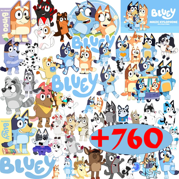Bluey Design Bluey Designs SVG Bundle, cartoon svg, cute svg. 760 files a | Inspire ...