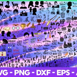 harry potter svg mega bundle , harry potter png , for cricut