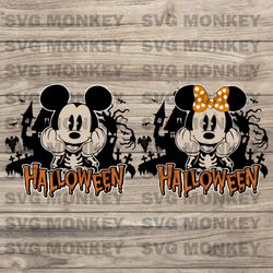 Bundle Happy Halloween Skeleton Svg, Trick Or Treat Svg, Spooky Vibes Svg, Boo Svg, Fall SVG EPS DXF PNG