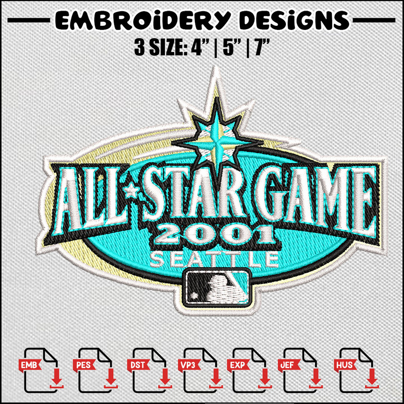 All star game embroidery design