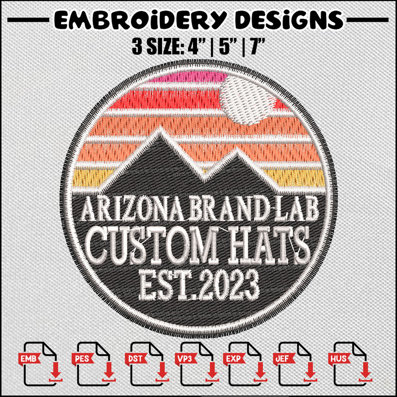 Custom hats embroidery design