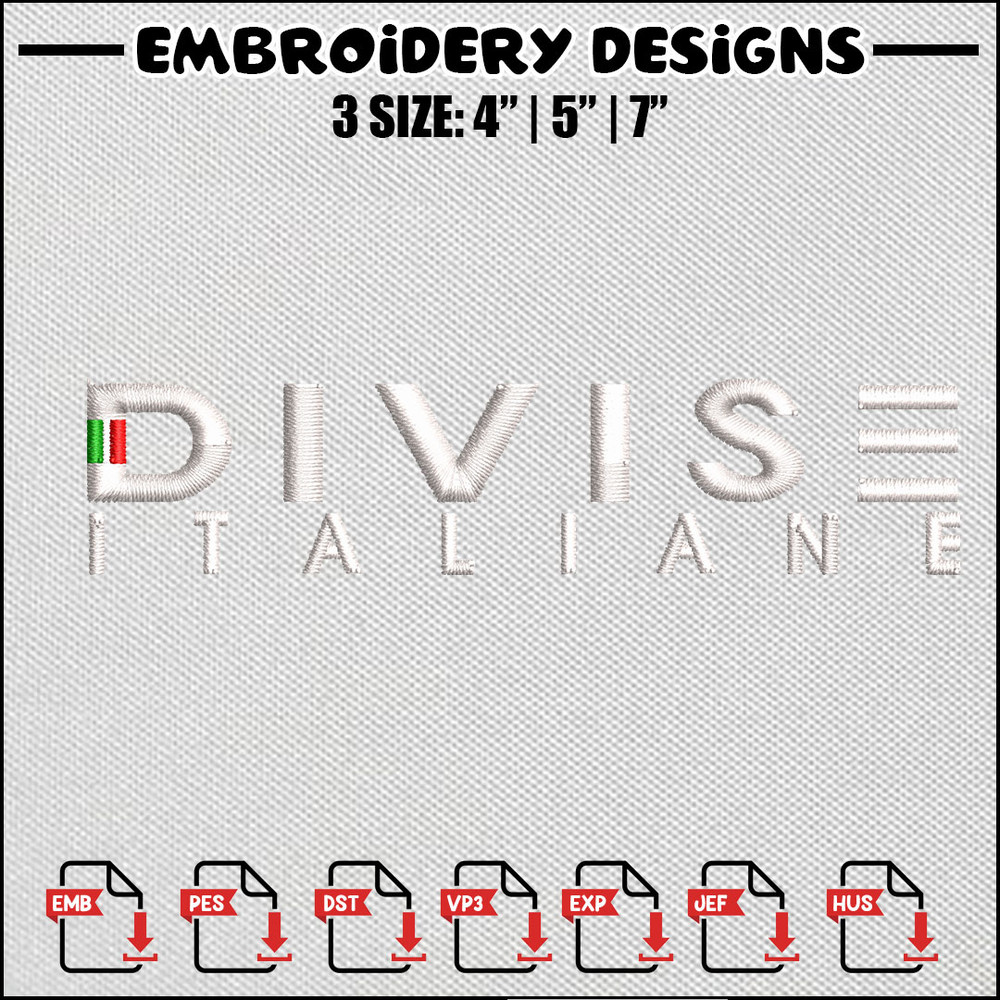 Divise italians embroidery design