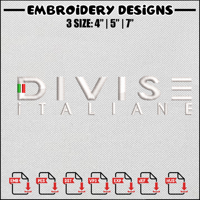 Divise italians embroidery design