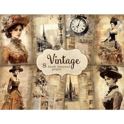 Vintage Woman Junk Journal Page | Ephemera