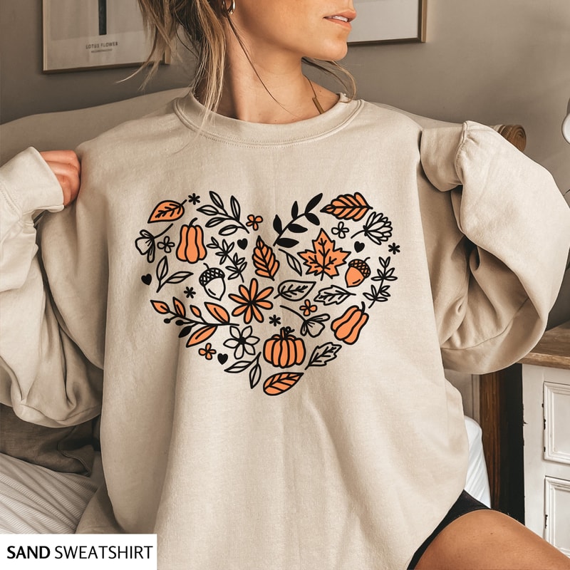 Cottagecore Fall Sweatshirt for Women, Vintage Thanksgiving Crewneck, Pumpkin Patch Shirt, Autumn Sweater Halloween-1.jpg