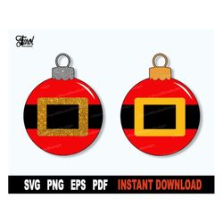 Santa Belt Svg - Ornament SVG File For  Cricut, Silhouette, Christmas Svg Cut File, Holiday Svg Vector Clipart- Instant