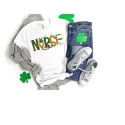 st.patricks lucky nurse shirt,irish shirt,st.patricks day shirt,shamrock tee,nurse stethoscope t-shirt,shamrock lucky nu