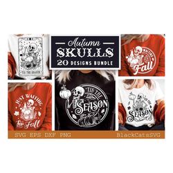 autumn skulls bundle svg, halloween skulls tarot svg, tarot cards funny bundle svg, tarot cards svg, tarot bundle svg