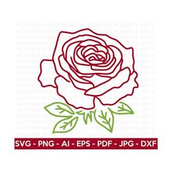 Rose Line Art SVG, Rose svg, Line Art svg, Floral Decoration SVG, Flowers SVG, Rose Floral svg, Nature Svg, Cricut Cut F